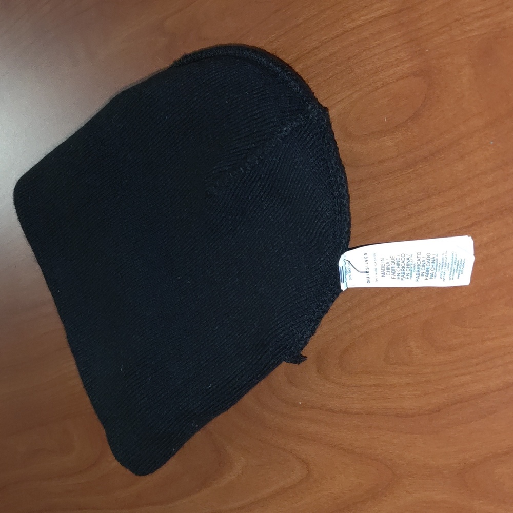 Quicksilver Stitched Patch Cuffed Knit Beanie - image 4